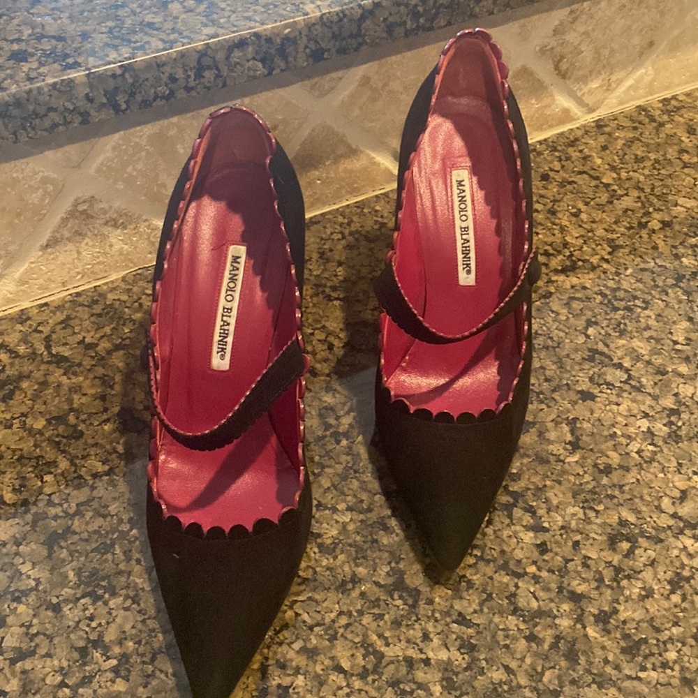 Manolo Blahnik heels.